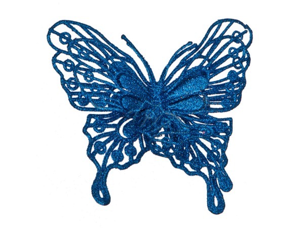 Изделие декоративное "бабочка" на клипсе. длина=12см. синий Huajing Plastic (241-2463) 