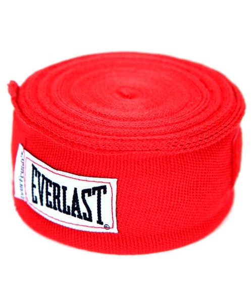 Бинт боксерский Everlast 4465RD, 2.5 м, хлопок, красный (386608)