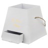 Подарочная трапецевидная коробка с выдвижным отделением, основание низ 20*20 см., верх 13*13 см. (ко Vogue International (37-260) 