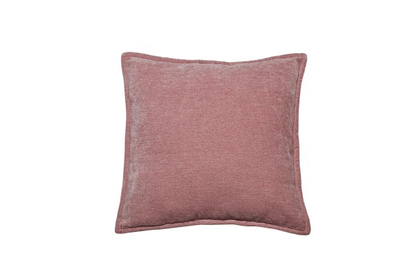 Подушка светло-розовая шинилл квадратная 45х45 см - TT-00000763