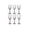 Набор бокалов для вина "анжела микс" из 6 шт. 250 мл..высота=21 см. Crystalex Cz (674-491) 