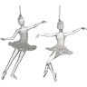 Балерина жемчужно белый/серебро 10,5*14 см. (мал-24/кор=288шт.) Myco International (865-046)
