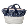 Цветочница "сумочка с розами" цвет:белый с синим 27*15,5*21 см Hebei Grinding (232-179) 