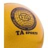 Мяч для художественной гимнастики RGB-102, 15 см, желтый, с блестками (271212)