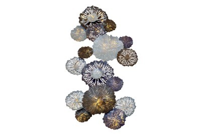 Настенный декор Цветы серо-голубые 134,6*71,1*8,3см (TT-00000738)