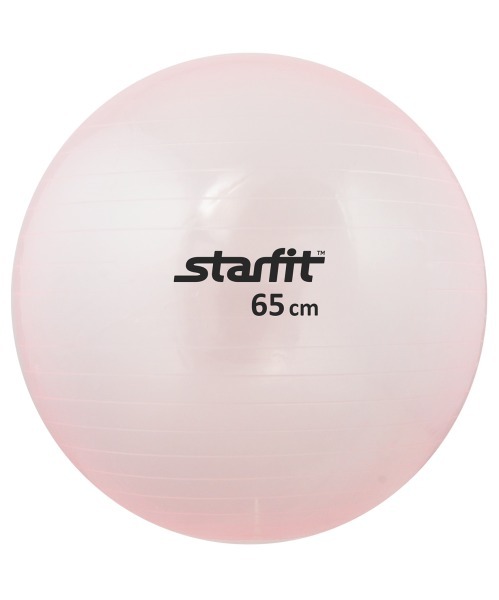 Мяч гимнастический GB-105 65 см, прозрачный, розовый (136441)