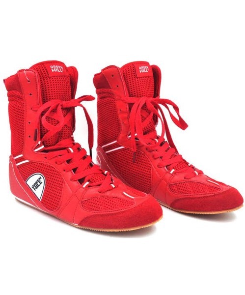 Обувь для бокса PS005 высокая, красная (205911)