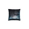 Подушка квадратная вельвет синий металлик 45х45 см - TT-00000775