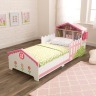 Детская кровать "Кукольный домик" с полочками (76255_KE)