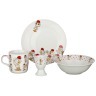 Наборы посуды на 1 персону 4пр.:миска,тарелка,кружка 200 мл.,подставка под яйцо Hangzhou Jinding (87-078) 