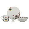 Наборы посуды на 1 персону 4пр.:миска,тарелка,кружка 200 мл.,подставка под яйцо Hangzhou Jinding (87-079) 