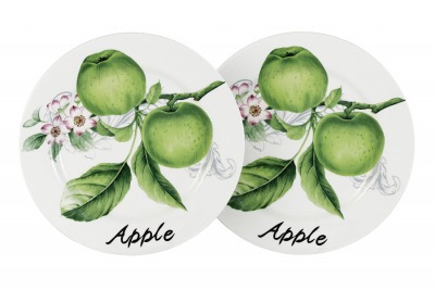Набор из 2-х тарелок Зеленые яблоки INFINITY ( INFEX-C045-GA-AL )