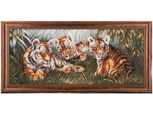 Гобеленовая картина "тигровое братство" 88х42см. (404-533-30) 