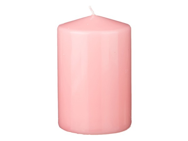 Свеча высота=15 см.диаметр=10 см.нежно-розовая (кор=4шт.) Adpal (348-433)