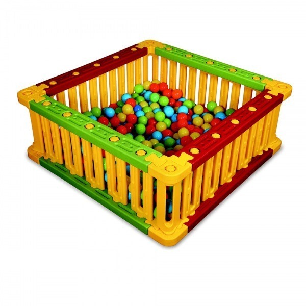 Пластиковый квадратный манеж для шаров, высота 51 см (KK_SB6010)