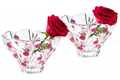 Набор из 2-х хрустальных салатников Красные розы, средних Marc Aurel ( MA93998-AL )