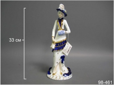 Фигурка "дама с сумочкой" 12*10 см. высота=33 см. Hangzhou Jinding (98-461) 