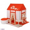 Текстильный домик-палатка с пуфиком для девочек и мальчиков "Замок Сомерсет" (PCR116-03)