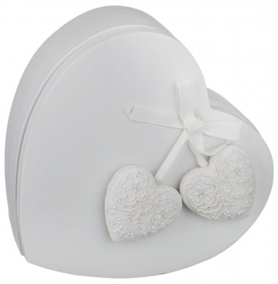 Шкатулка "сердце" коллекция "снежно-белый прованс" 12,5*12,5*6 см. Polite Crafts&gifts (222-603) 