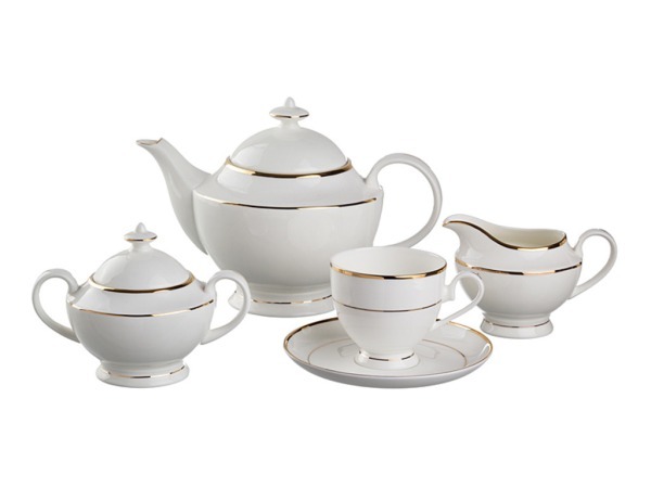 Чайный сервиз на 6 персон 15 пред."стиль" 1500 мл./250 мл. (кор-2наб) Porcelain Manufacturing (440-008)