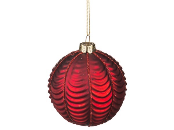 Декоративное изделие шар стеклянный диаметр=8 см. высота=9 см. цвет: красный Dalian Hantai (D-862-118)