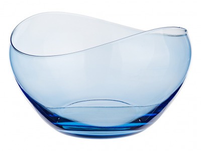 Фруктовница "гондола" синяя диаметр=23,5 см. высота=14 см. Crystalex Cz (674-431) 