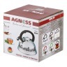 Чайник agness со свистком, 3 л индукц. дно, индикатор нагрева Agness (907-059)