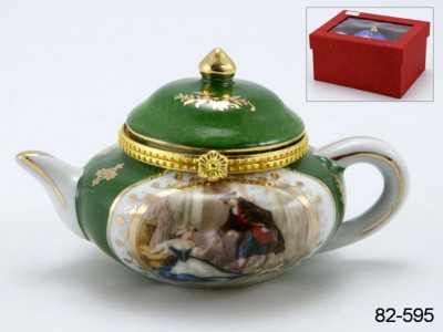 Шкатулка в форме чайника "флирт" под. упак. 10*7*8 см. Hangzhou Jinding (82-595) 