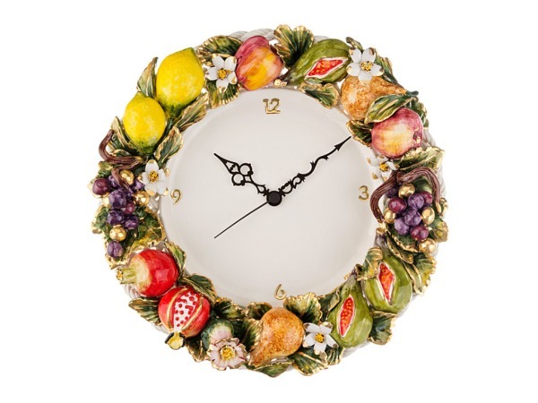 Часы настенные "фрукты" диаметр=35 см диаметр циферблата=20 см Ceramiche D'arte (335-241) 