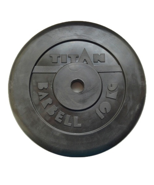 Диск обрезиненный, d=51 мм, черный, 10 кг (1557)