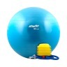 Мяч гимнастический GB-102 с насосом 65 см, антивзрыв, синий (78569)