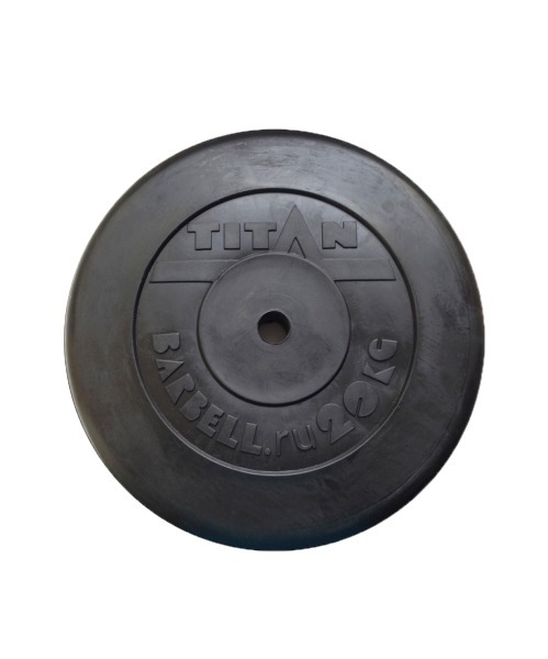 Диск обрезиненный, d=51 мм, черный, 20 кг (1559)