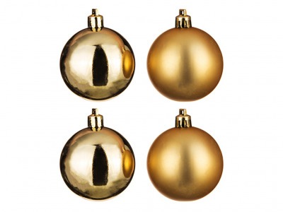 Набор шаров из 4 шт. диаметр=6 см. золото Polite Crafts&gifts (858-023) 