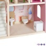 Деревянный кукольный домик "Мечта", с мебелью 31 предмет в наборе, с гаражом и с качелями, для кукол 30 см (PD316-02)