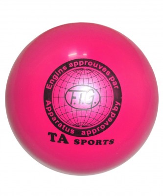 Мяч для художественной гимнастики T8, 19 см, 400 г, розовый (8827)
