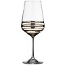 Набор бокалов для вина "wellness"  (gold & black) 450 мл.высота=24 см. Bohemia Crystal (674-565)