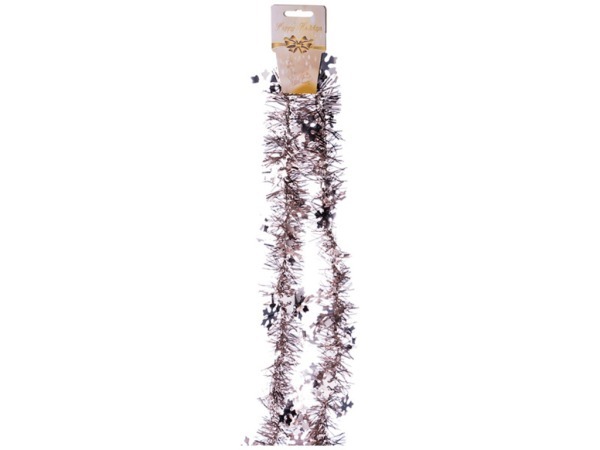 Декоративное изделие "мишура снежинки" 2 м цвет шампань (кор=120 шт.) Polite Crafts&gifts (224-049)