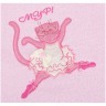 Полотенце махровое "кошка-балерина" 50х90см , 100% хлопок,розовое SANTALINO (850-560-12)