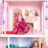 Деревянный кукольный домик "Розовый сапфир", с мебелью 16 предметов в наборе, для кукол 30 см (PD316-05)