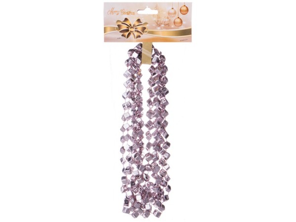 Декор. изделие "гирлянда алмазы" 2,7 м на блистере цвет розовый (кор=96 шт.) Polite Crafts&gifts (224-032)
