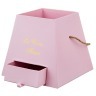Подарочная трапецевидная коробка с выдвижным отделением, основание низ 20*20 см., верх 13*13 см. (ко Vogue International (37-258) 