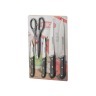Набор 6 пр.:4 кухонных ножа+ножницы+разделочная доска 33*20 см. Bwss Kitchenware (712-277) 