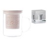 Кружка стекл с ситечком и крышкой из фарфора Лилия (розовая) в подарочной упаковке - MW542-EJ0006 Maxwell & Williams