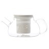 Чайник стекл с ситечком и крышкой из фарфора Лилия (белый) в подарочной упаковке - MW542-EJ0010 Maxwell & Williams