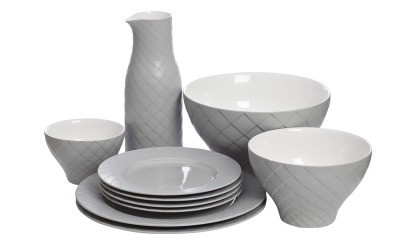Комплект посуды серый (10 предметов) - 00002911