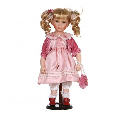 Фарфоровая кукла "белла"с мягконабивным туловищем высота=40 см. Jiangsu Holly (485-095) 