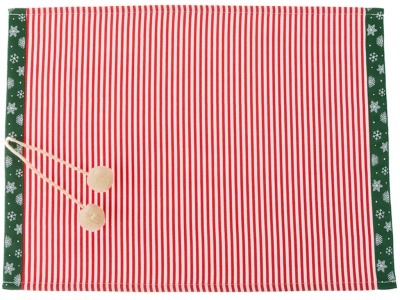 Салфетка-плейсмет 34*47 см. "новогодняя" х/б 100% ,красная полоска-снежинки SANTALINO (850-533-56)