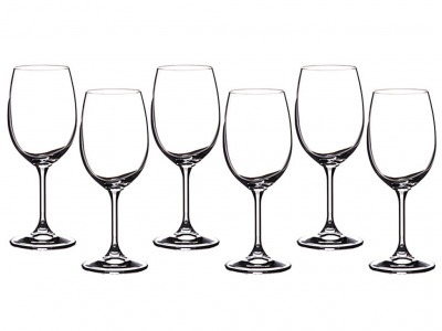 Набор бокалов для вина из 6 шт. "klara/sylvia" 350 мл высота=20 см Crystalite Bohemia (669-070)