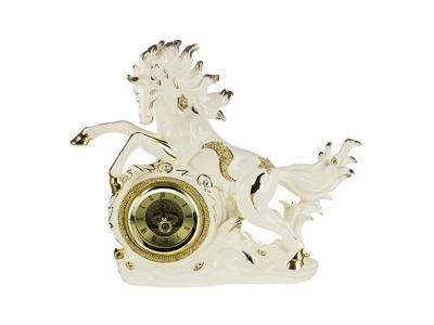 Часы "лошадь белая" 44*14 см. высота=36 см. диаметр циферблата=10 см. Hangzhou Jinding (98-1301) 