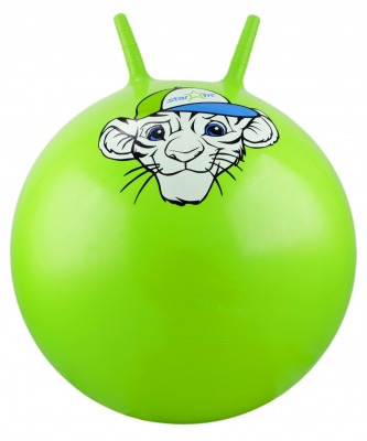 Мяч-попрыгун Тигренок GB-402, 55 см, с рожками, зеленый (78623)